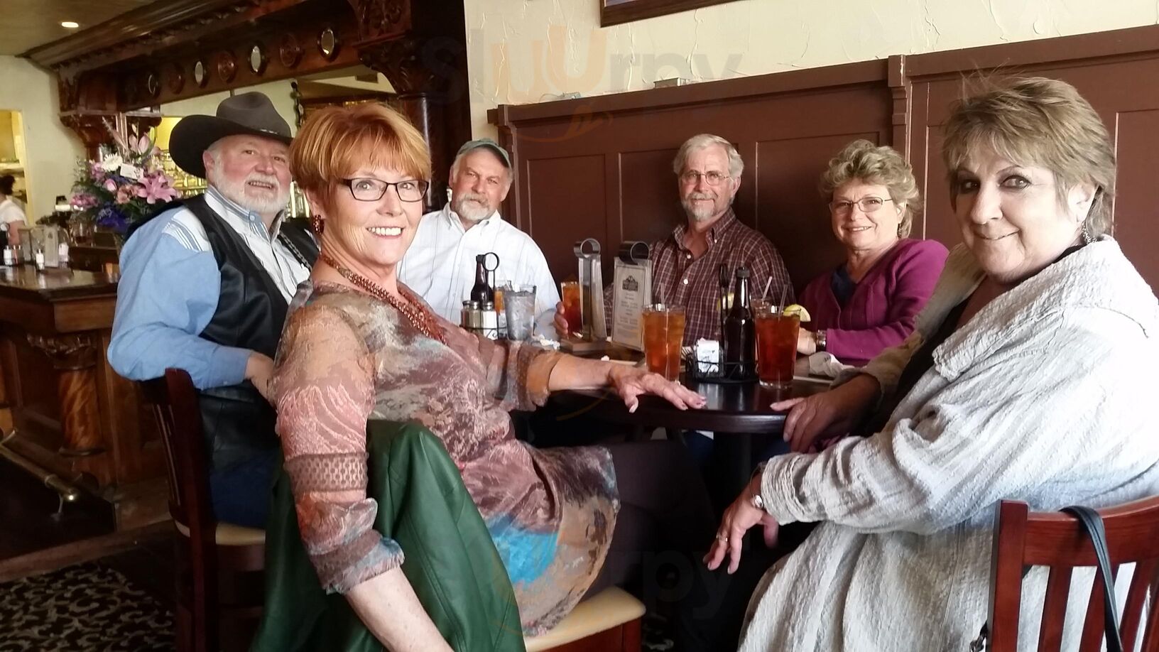 Friends gathered for dinner